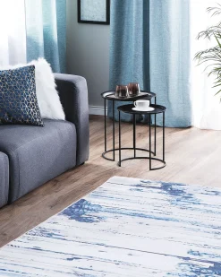 Best Sale Beliani Matto Sininen/Beige 160 X 230 Cm Burdur