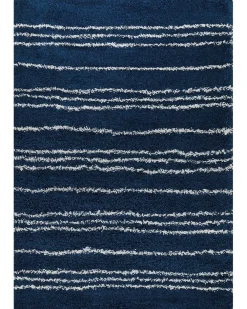 New Beliani Matto Sininen/Valkoinen 160 X 230 Cm Tashir