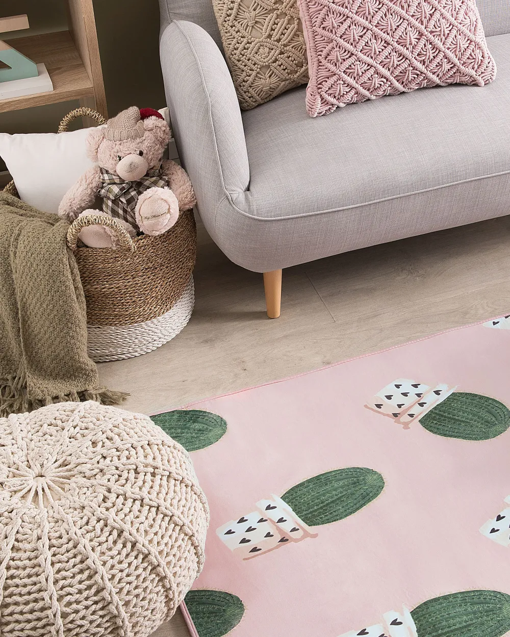 Lastenhuone<Beliani Matto Vaaleanpunainen 80 X 150 Cm Eldivan