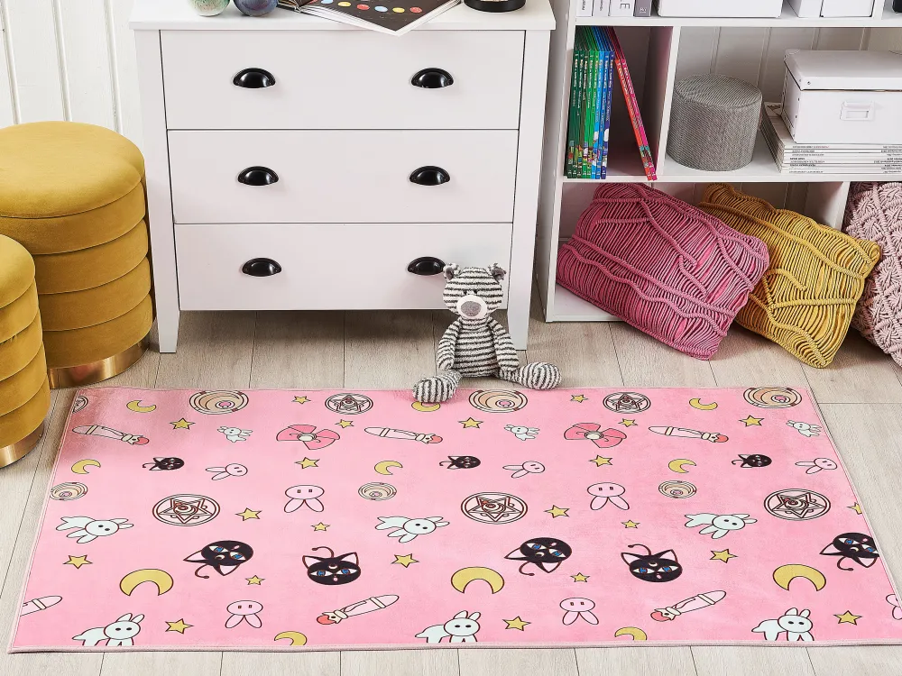 Lastenhuone<Beliani Matto Vaaleanpunainen 80 X 150 Cm Gozler