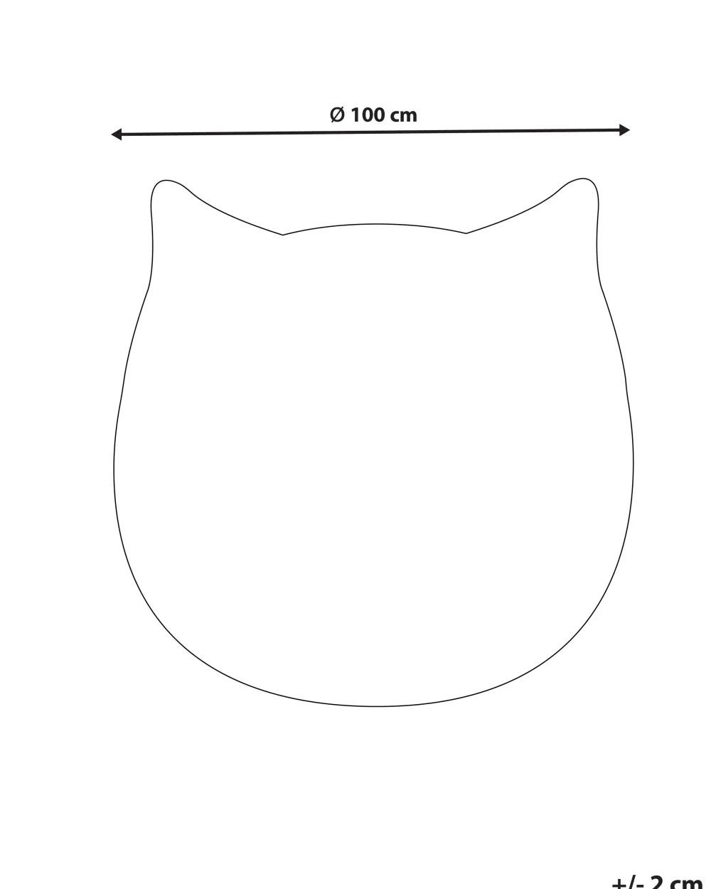 Online Beliani Matto Valkoinen 100 Cm Kitty