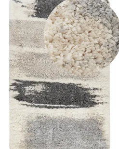 Matot<Beliani Matto Valkoinen/Harmaa 200 X 300 Cm Martuni