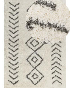 Cheap Beliani Matto Valkoinen/Harmaa 160 X 230 Cm Ayrum