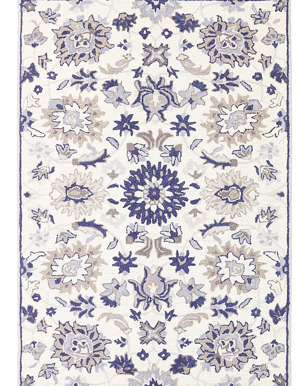 Best Beliani Matto Villa Beige/Sininen 160 X 230 Cm Kumru