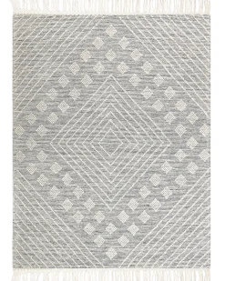 Matot<Beliani Matto Villa Harmaa/Valkoinen 160 X 230 Cm Savur