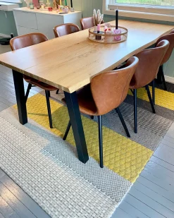 Outlet Beliani Matto Villa Keltainen/Harmaa 160 X 230 Cm Akkaya