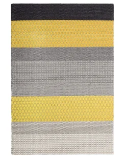 Outlet Beliani Matto Villa Keltainen/Harmaa 160 X 230 Cm Akkaya