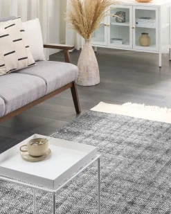 Matot<Beliani Matto Villa Musta/Luonnonvalkoinen 160 X 230 Cm Atlanti