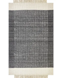 Matot<Beliani Matto Villa Musta/Luonnonvalkoinen 160 X 230 Cm Atlanti