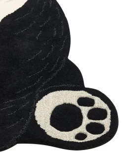 Matot<Beliani Matto Villa Musta/Valkoinen 100 X 160 Cm Jingjing