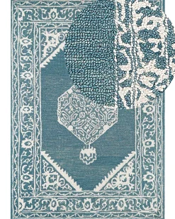 Matot<Beliani Matto Villa Sininen/Valkoinen 160 X 230 Cm Gevas