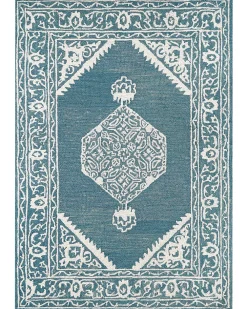 Matot<Beliani Matto Villa Sininen/Valkoinen 160 X 230 Cm Gevas