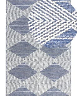 Fashion Beliani Matto Villa Vaalea Beige/Sininen 160 X 230 Cm Datca