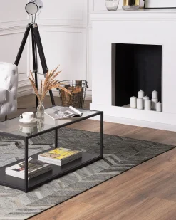 Matot<Beliani Matto Viskoosi Harmaa 160 X 230 Cm Arkum