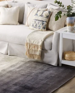 Cheap Beliani Matto Viskoosi Harmaa/Musta 160 X 230 Cm Ercis