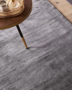Matot<Beliani Matto Viskoosi Tummanharmaa 160 X 230 Cm Gesi Ii