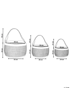 Cheap Beliani Meriruohokori Luonnonvari 3 Kpl Arapaima