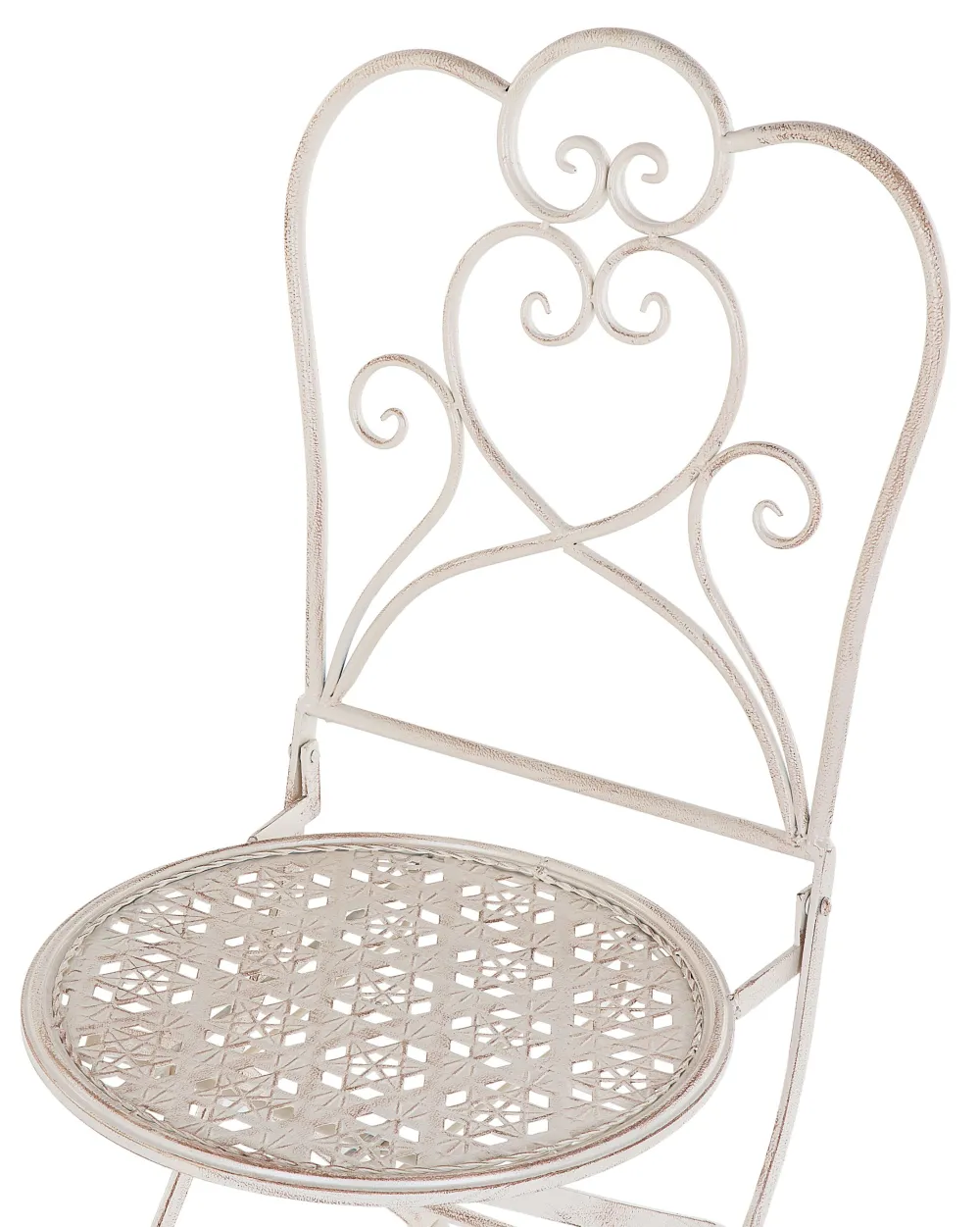 Ulkokalusteet<Beliani Metalliset Terassituolit 2 Kpl Valkoinen/Beige Trieste