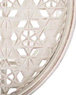 Ulkokalusteet<Beliani Metalliset Terassituolit 2 Kpl Valkoinen/Beige Trieste