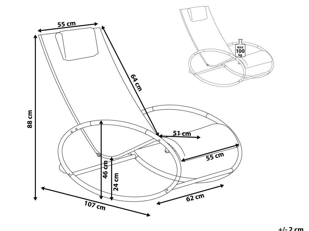 Ulkokalusteet<Beliani Minttu Puutarhakeinutuoli Campo