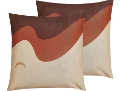 Sale Beliani Monivarinen Kangas Koristetyyny 45 X 45 Cm 2 Kpl Festuca