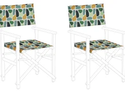 Clearance Beliani Monivarinen Taplakuviollinen Vaihtokangas Puutarhatuoliin 2 Kpl Cine