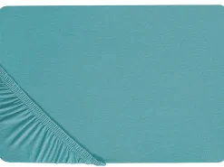 Flash Sale Beliani Muotoonommeltu Puuvillalakana 90 X 200 Cm Turkoosi Hofuf