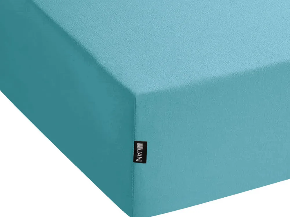 Flash Sale Beliani Muotoonommeltu Puuvillalakana 90 X 200 Cm Turkoosi Hofuf