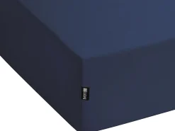 Lastenhuone<Beliani Muotoonommeltu Puuvillalakana 90 X 200 Cm Tummansininen Hofuf