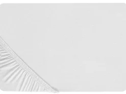 Cheap Beliani Muotoonommeltu Puuvillalakana 90 X 200 Cm Valkoinen Hofuf