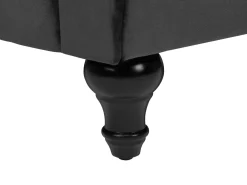 New Beliani Musta 3-Istuttava Samettisohva Chesterfield