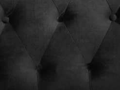 New Beliani Musta 3-Istuttava Samettisohva Chesterfield