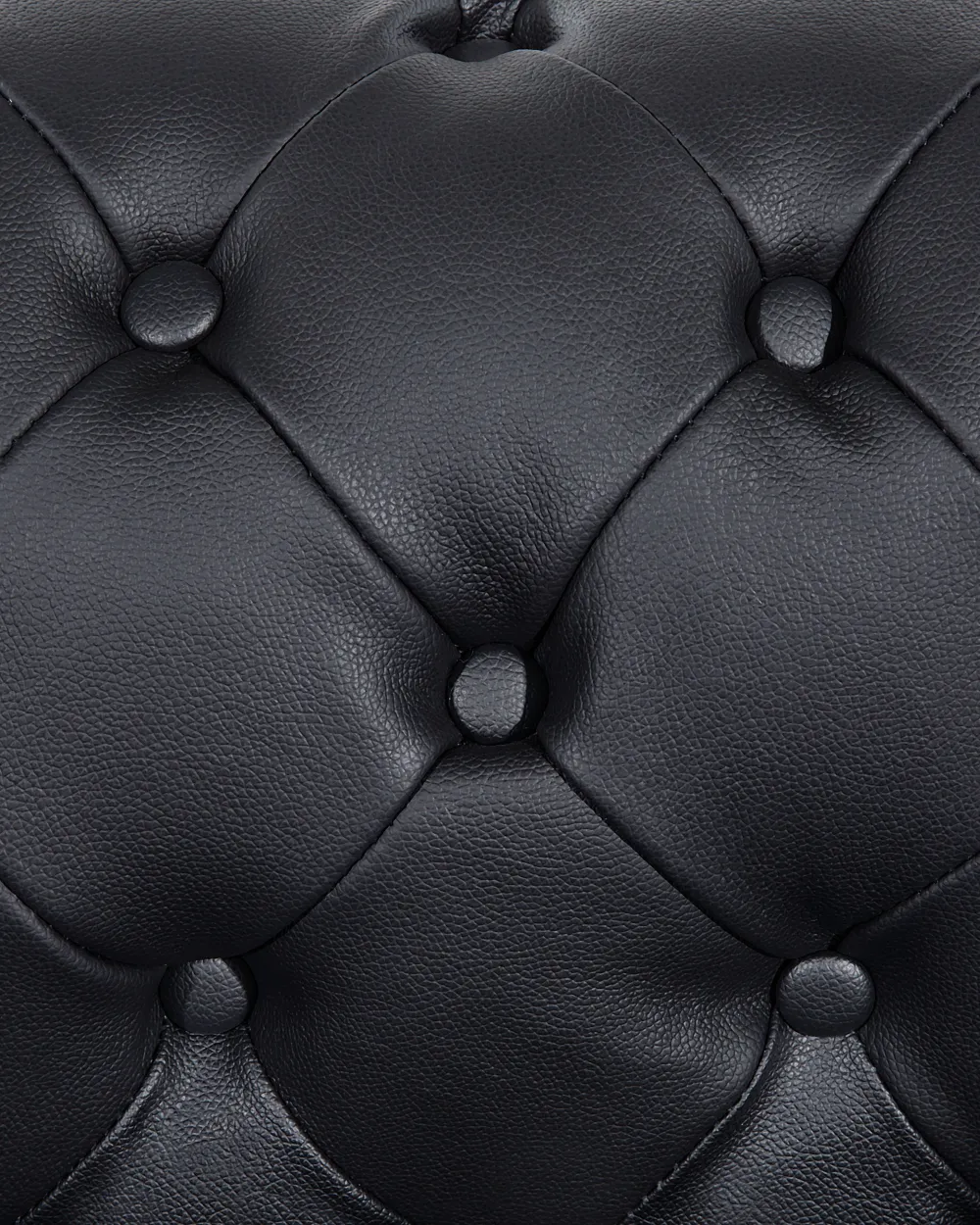 Nojatuolit<Beliani Musta Nahkaverhoiltu Nojatuoli Chesterfield