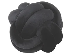 Discount Beliani Musta Samettinen Solmutyyny O 20 Cm Malni