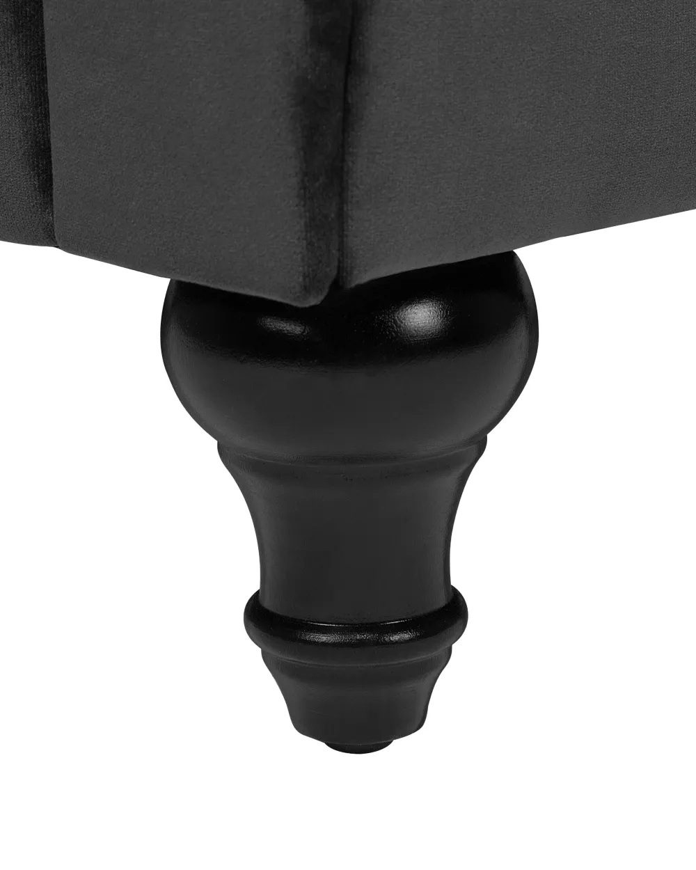 Nojatuolit<Beliani Musta Samettiverhoiltu Nojatuoli Chesterfield