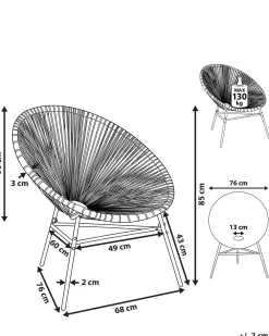 Cheap Beliani Narutuoli Polyrottinki Monivarinen Valkoinen Acapulco