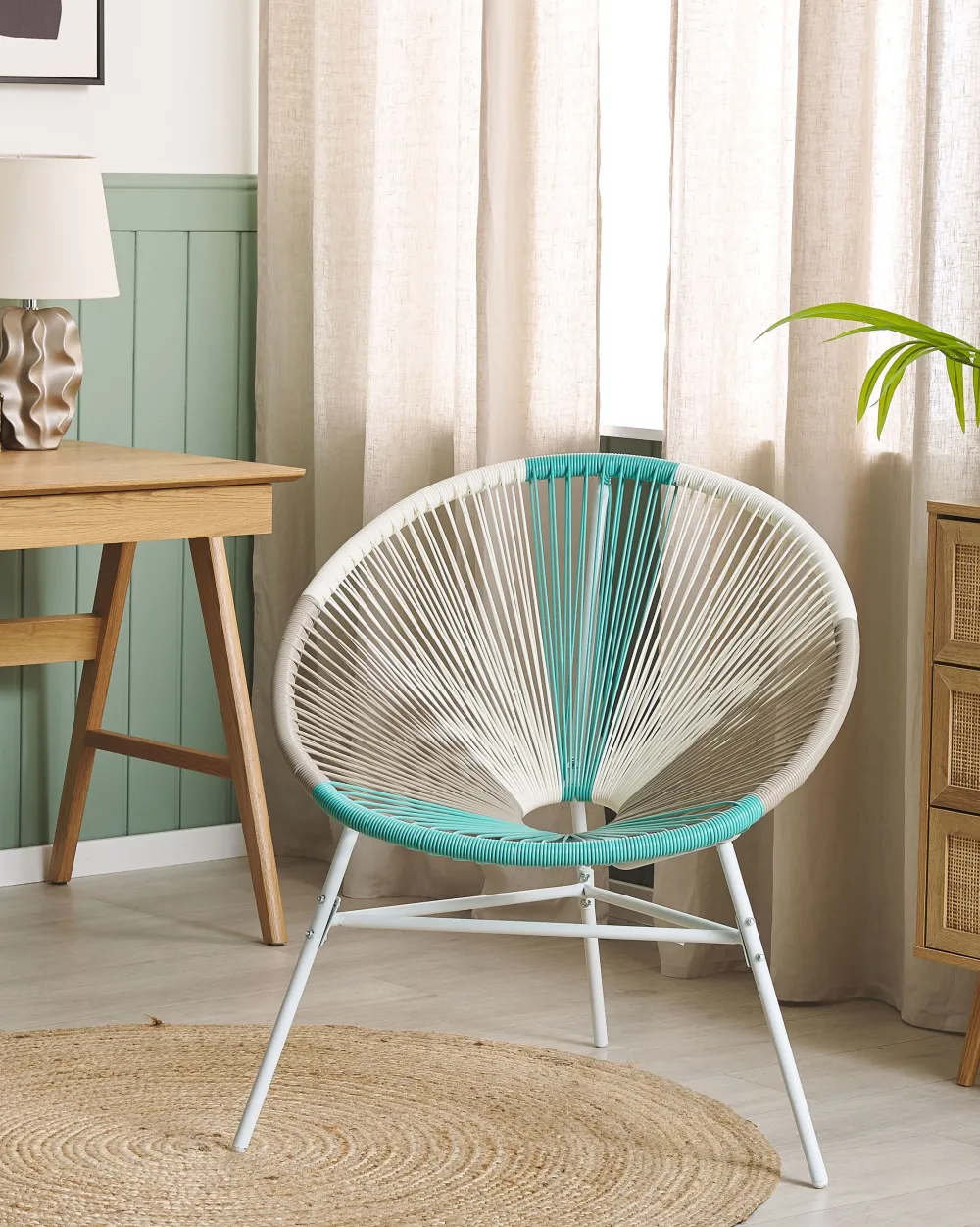 Cheap Beliani Narutuoli Polyrottinki Monivarinen Valkoinen Acapulco