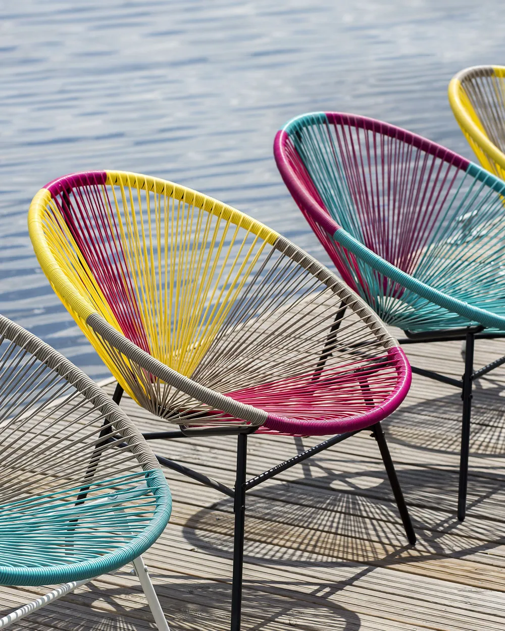 Cheap Beliani Narutuoli Polyrottinki Monivarinen Valkoinen Acapulco