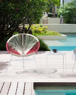 Ulkokalusteet<Beliani Narutuoli Polyrottinki Monivarinen Fuksia 2 Kpl Acapulco