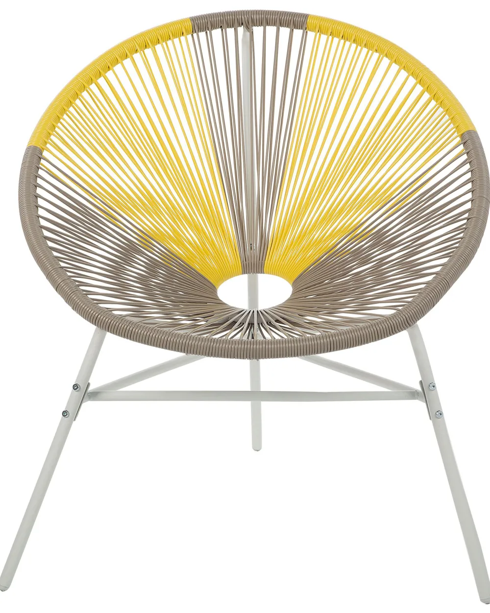 Ulkokalusteet<Beliani Narutuoli Polyrottinki Ruskeanharmaa/Keltainen 2 Kpl Acapulco