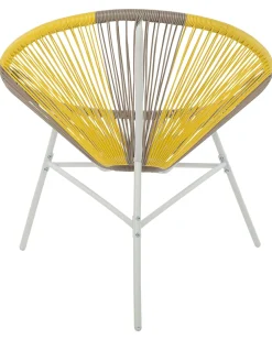 Ulkokalusteet<Beliani Narutuoli Polyrottinki Ruskeanharmaa/Keltainen 2 Kpl Acapulco