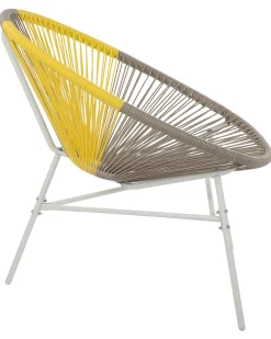 Ulkokalusteet<Beliani Narutuoli Polyrottinki Ruskeanharmaa/Keltainen 2 Kpl Acapulco