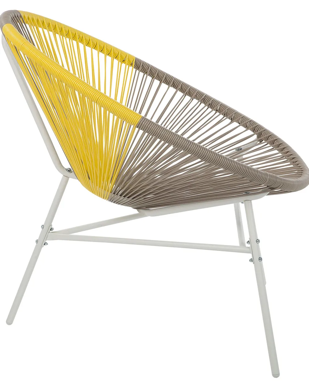 Ulkokalusteet<Beliani Narutuoli Polyrottinki Ruskeanharmaa/Keltainen 2 Kpl Acapulco