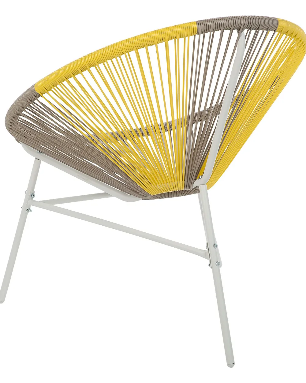 Ulkokalusteet<Beliani Narutuoli Polyrottinki Ruskeanharmaa/Keltainen 2 Kpl Acapulco