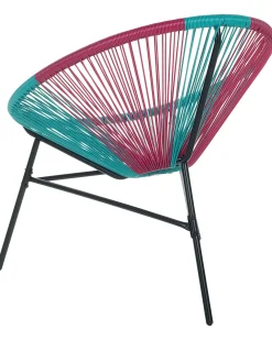 Ulkokalusteet<Beliani Narutuoli Polyrottinki Turkoosi/Pinkki 2 Kpl Acapulco