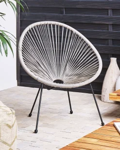 Ulkokalusteet<Beliani Narutuoli Polyrottinki Vaaleanharmaa Acapulco Ii