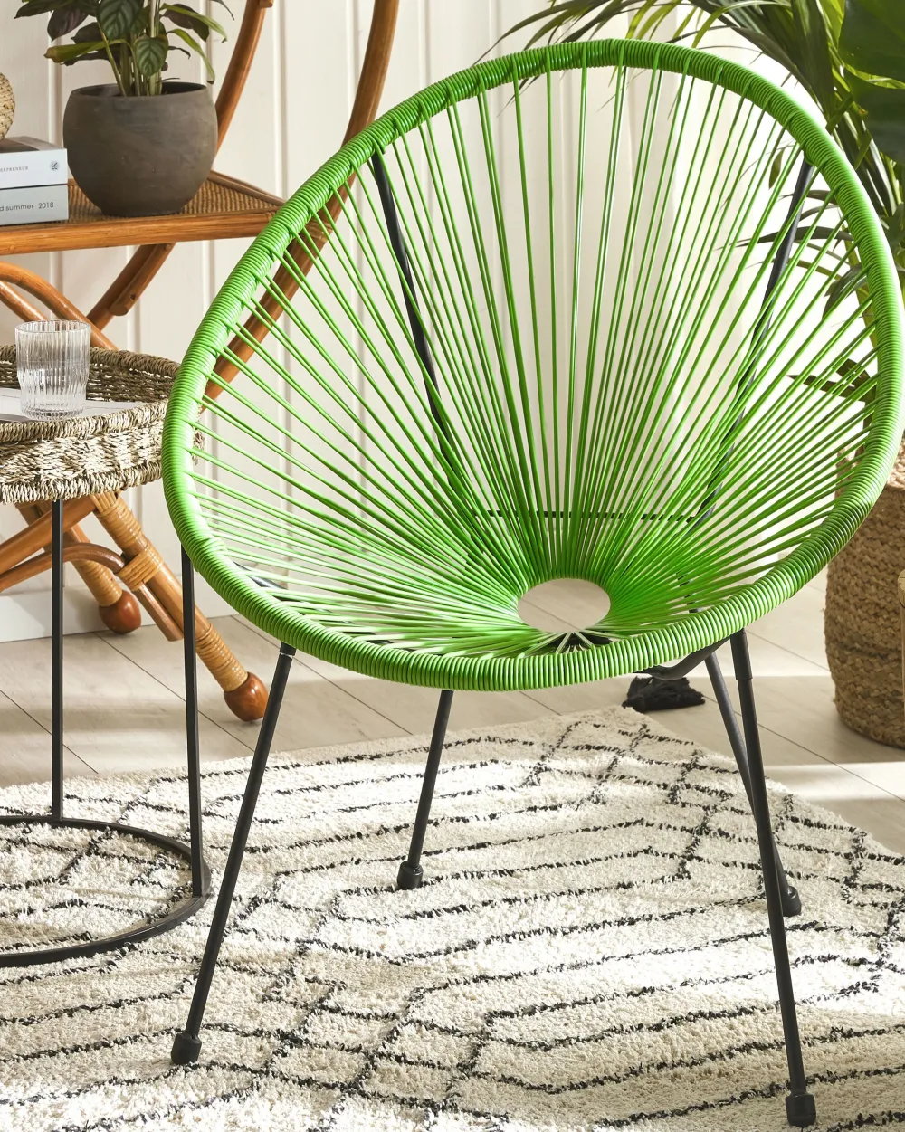 Ulkokalusteet<Beliani Narutuoli Polyrottinki Vihrea Acapulco Ii