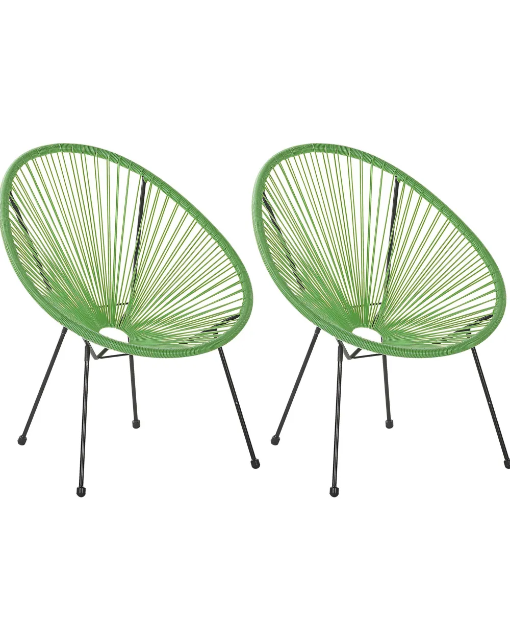 Ulkokalusteet<Beliani Narutuoli Polyrottinki Vihrea 2 Kpl Acapulco Ii