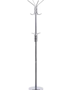 Shop Beliani Naulakko Ruostumaton Teras 12 Koukkua Hopea Claxton