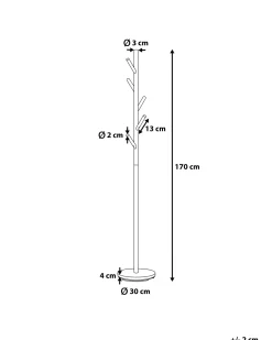 Säilytys<Beliani Naulakko Teras/Manty 5 Koukkua Valkoinen Albin